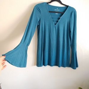 American Eagle Soft & Sexy Bell Sleeve Top